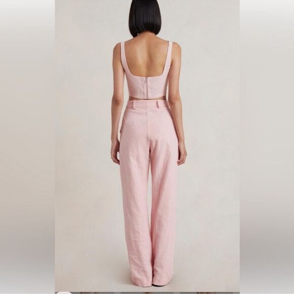 NWOT Bec & Bridge Bonnie Ramie Twist Front Cropped Tank Top in Peony size 10 - Picture 5 of 13